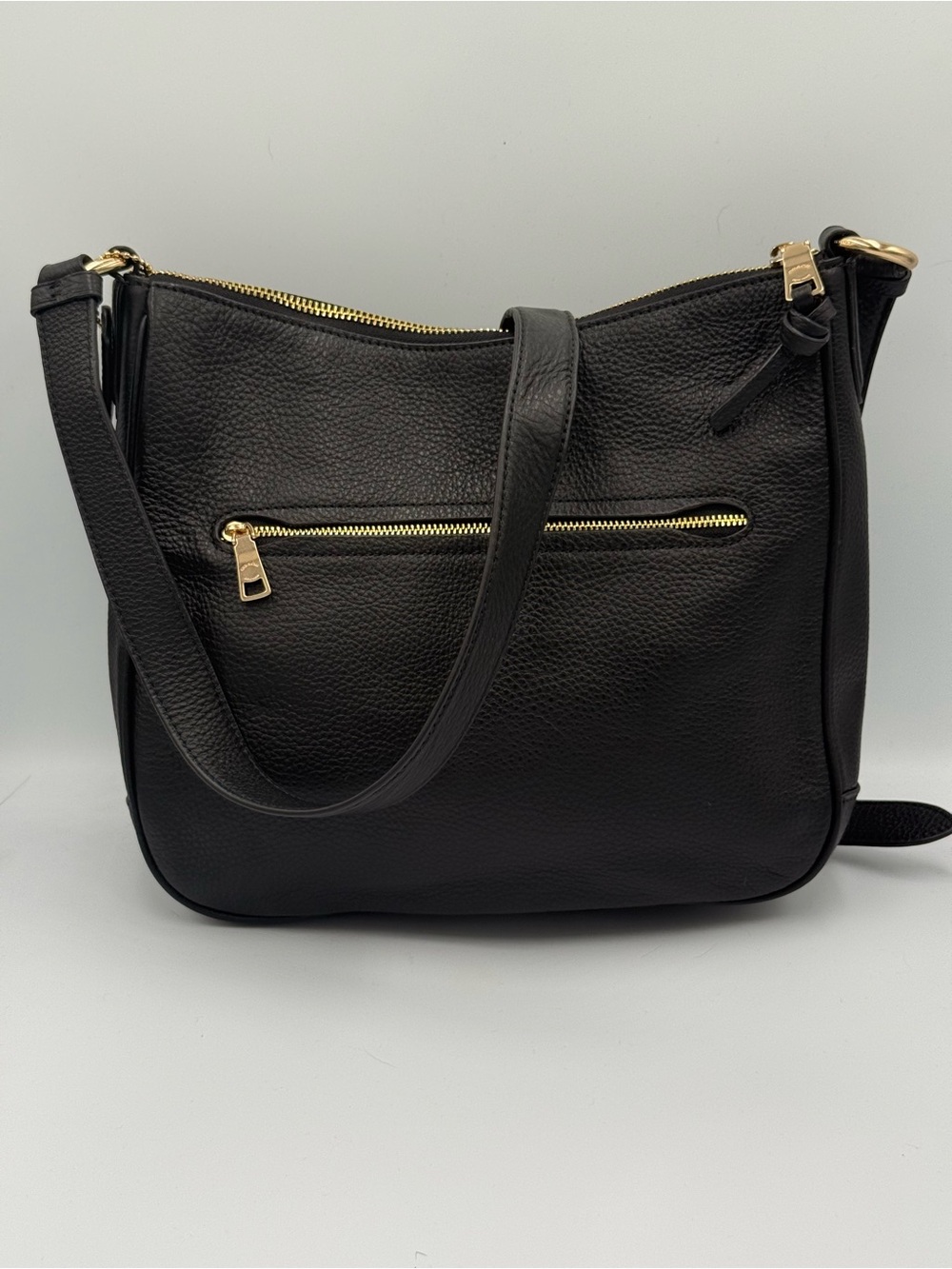 Coach Ellie File Bag Black Pebbled Leather Crossbody Shoulder C1648 - Picture 4 of 10